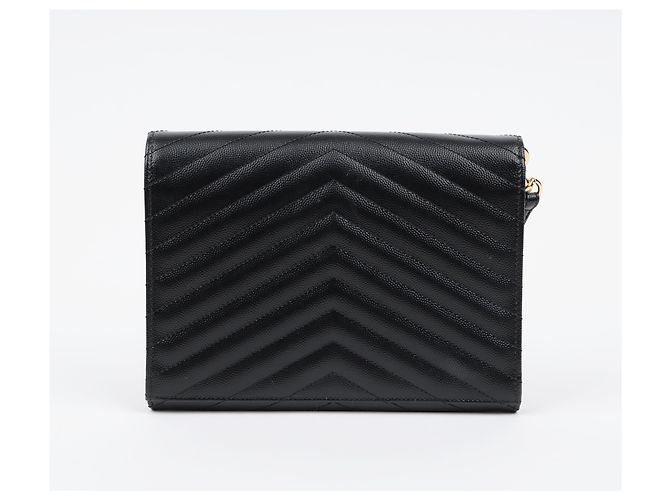 Autre Marque Clutch matelassé Logo Monogram Gold - vista 4