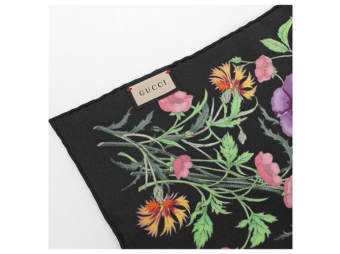 Gucci Quadratisches Twill-Tuch mit Blumenprint - Ansicht 3