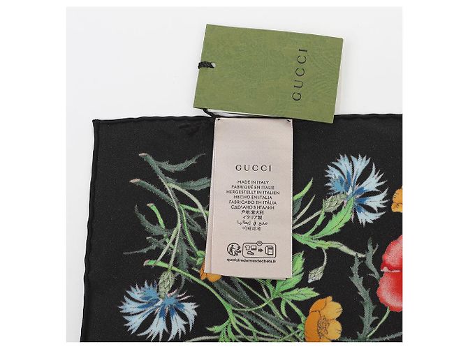 Gucci Quadratisches Twill-Tuch mit Blumenprint - Ansicht 4