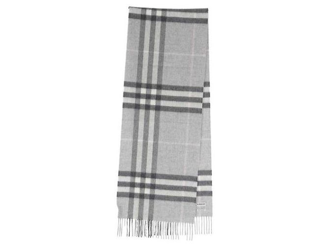 Sciarpa Burberry in cashmere a quadri Mitten Gray - vista 4