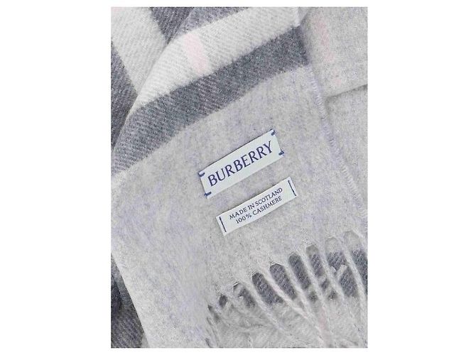 Sciarpa Burberry in cashmere a quadri Mitten Gray - vista 6