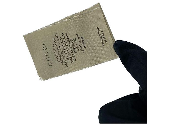 Gucci Lenço com Laço GG Bi Silk Beige Black - vista 12
