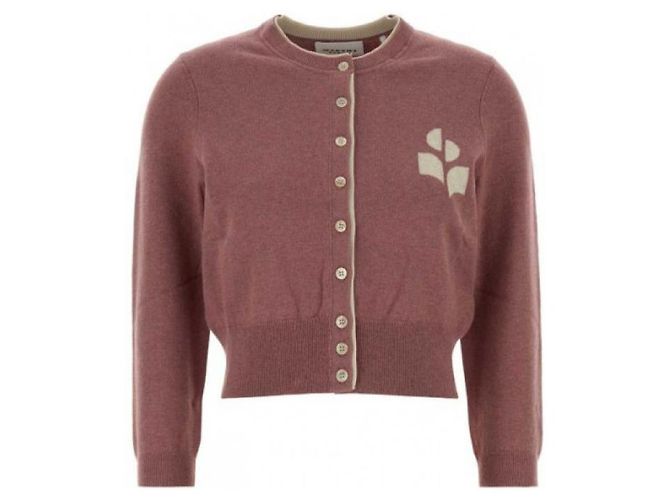 Isabel Marant Baumwoll-Woll-Cardigan mit Logo - Ansicht 5