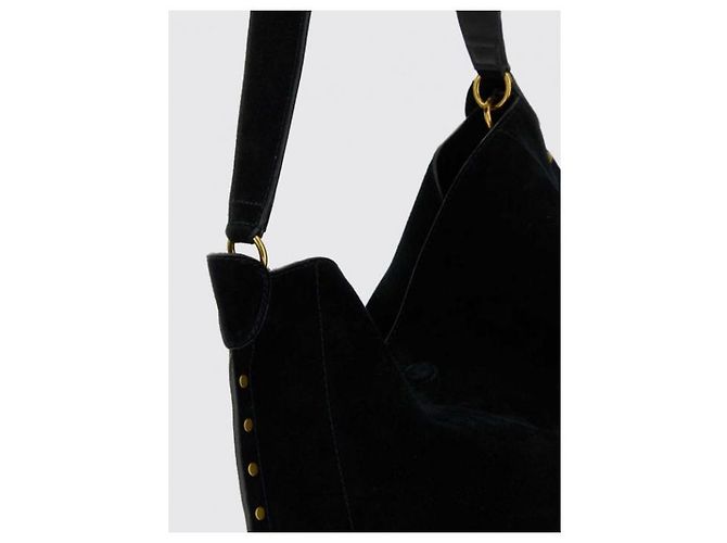 Sac Hobo Soft Isabel Marant en cuir noir - vue 6