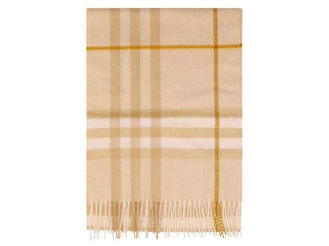 Burberry Check Kaschmirschal White Denim - Ansicht 4