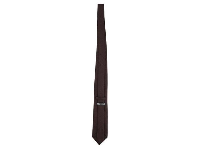 Tom Ford Seidenkrawatte mit Muster Dunkelbraun - Ansicht 4