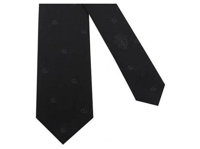 Gucci Double Silk Jacquard Tie - view 5