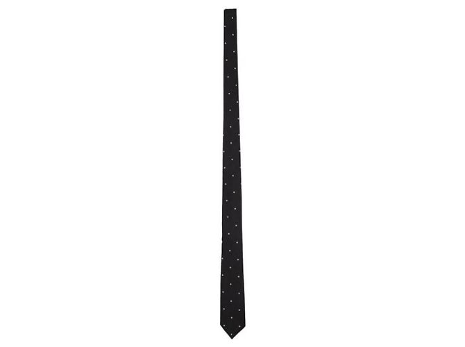 Tom Ford Slim Dot Silk Tie Black - view 3