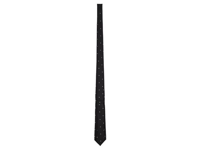 Tom Ford Slim Dot Silk Tie Black - view 4