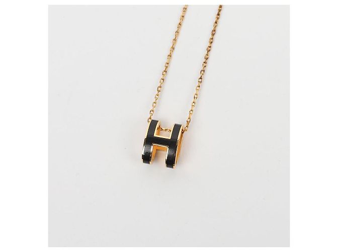 Hermès Collar Gold Hardware Noir - vista 6