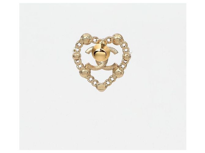 Spilla a Cuore Chanel Marrone Metallo - vista 3