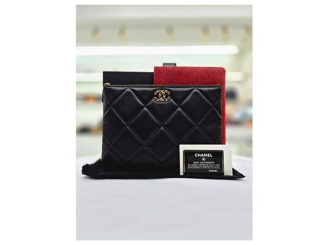 Chanel Clutch media in lambskin - vista 9