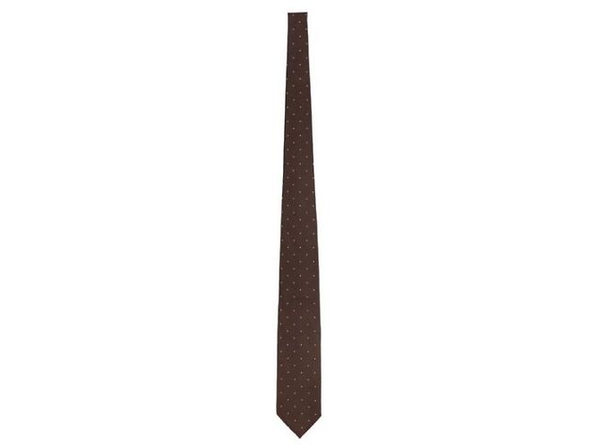 Tom Ford Dot Silk Tie Dark Brown - view 3