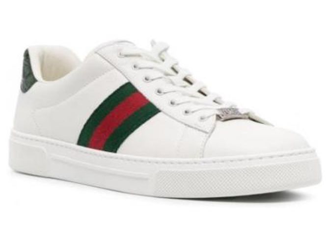 Gucci Baskets Ace Web AACAG - vue 5