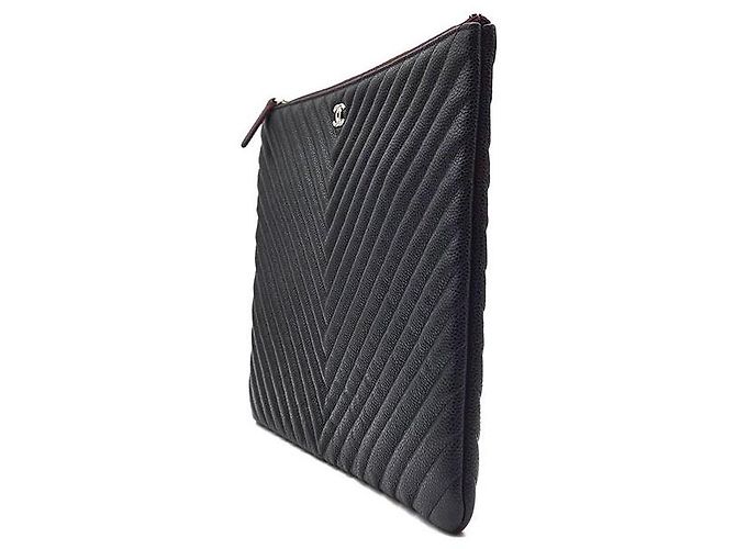Chanel Caviar Chevron Clutch Large - Ansicht 2