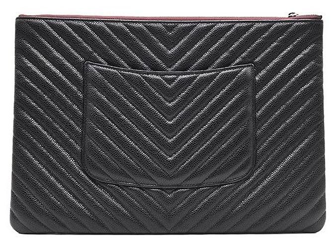 Chanel Caviar Chevron Clutch Large - Ansicht 3