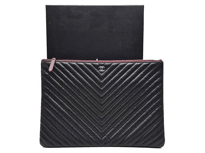 Chanel Caviar Chevron Clutch Large - Ansicht 6