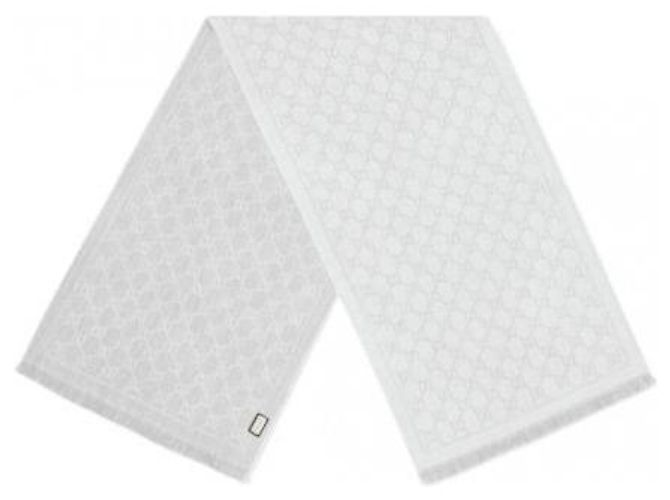 Gucci Wollschal Silber Hellgrau - Ansicht 5