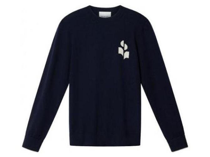 Isabel Marant MILY Pullover Midnight Blau Wolle Baumwolle - Ansicht 4