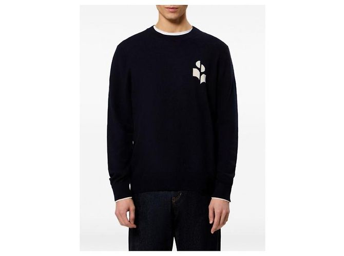 Isabel Marant MILY Pullover Midnight Blau Wolle Baumwolle - Ansicht 8