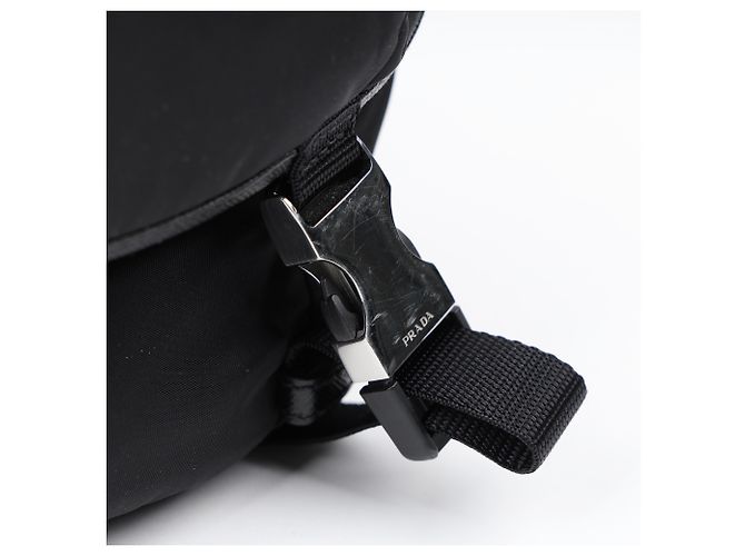 Prada Borsa a tracolla in Re-Nylon e pelle Saffiano Nero - vista 10