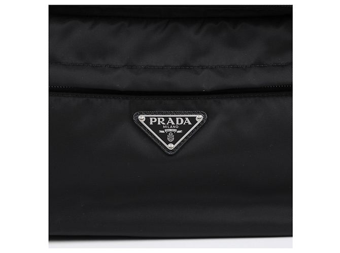 Prada Borsa a tracolla in Re-Nylon e pelle Saffiano Nero - vista 3