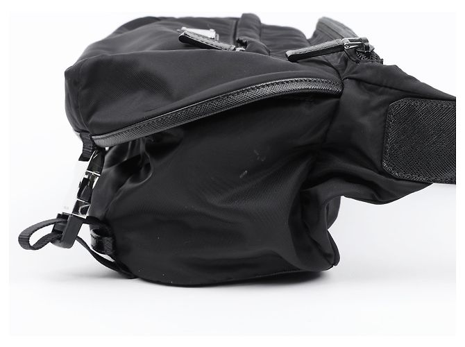 Prada Borsa a tracolla in Re-Nylon e pelle Saffiano Nero - vista 5