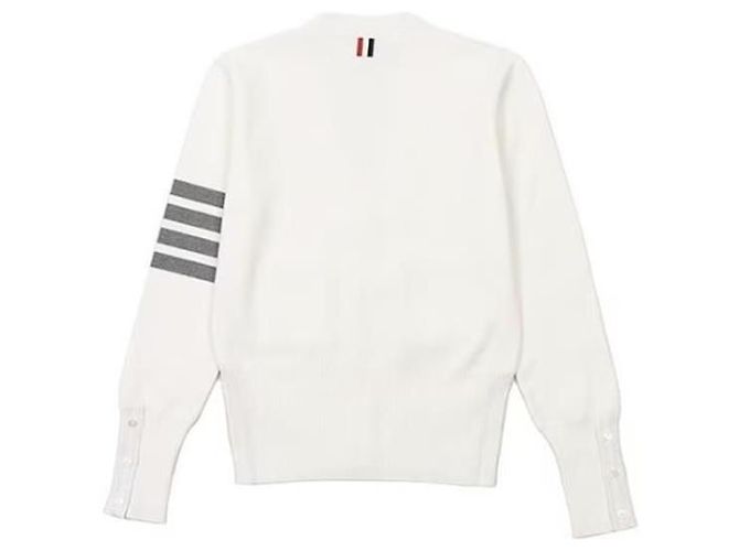 Thom Browne Cárdigan clásico de cuello en V de algodón Milano - vista 2