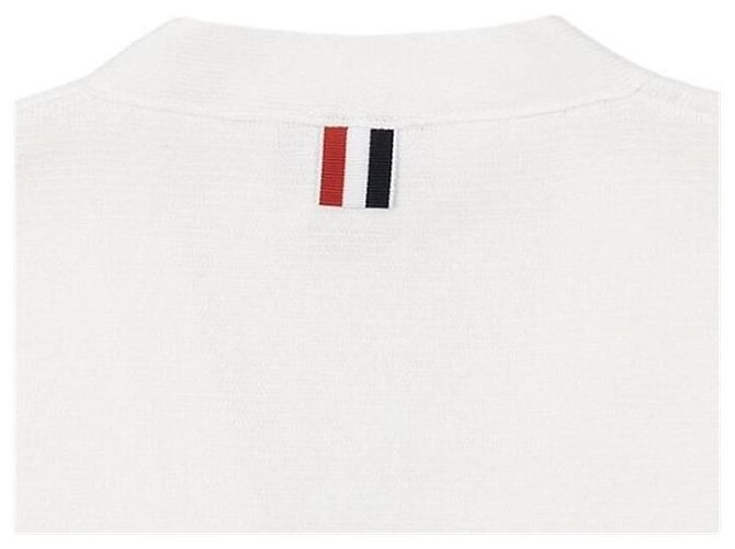 Thom Browne Cárdigan clásico de cuello en V de algodón Milano - vista 3