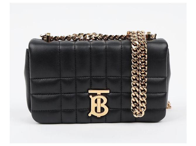 Burberry Mini Borsa Roll in Pelle Matelassé Black - vista 2