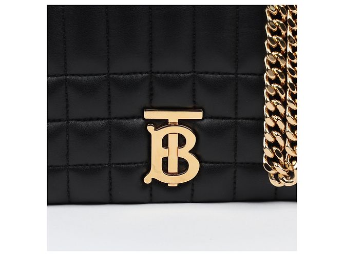 Burberry Mini Borsa Roll in Pelle Matelassé Black - vista 3