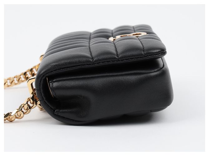 Burberry Mini Borsa Roll in Pelle Matelassé Black - vista 5
