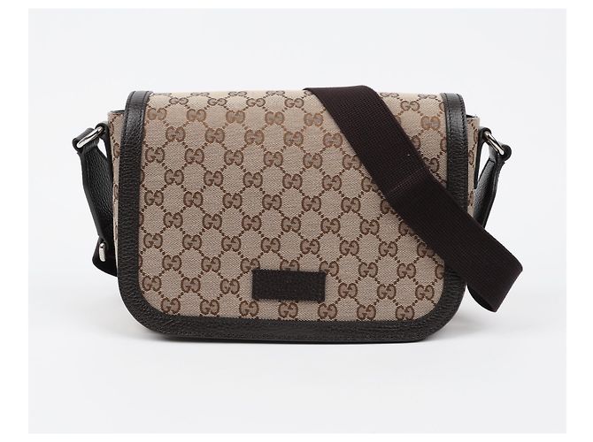 Gucci Canvas Messenger Bag mit Klappe - Ansicht 2