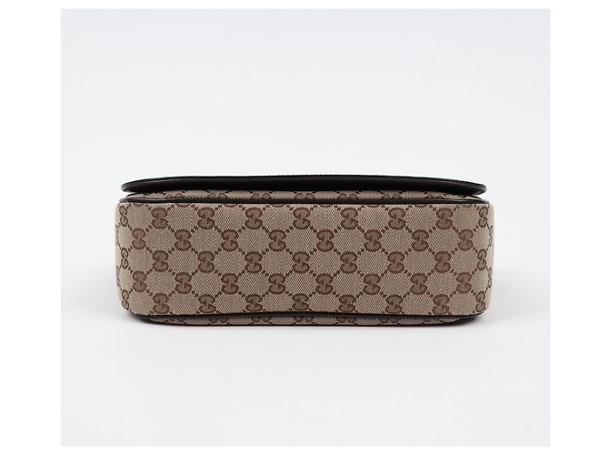 Gucci Canvas Messenger Bag mit Klappe - Ansicht 6