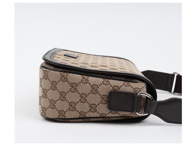 Gucci Canvas Messenger Bag mit Klappe - Ansicht 7