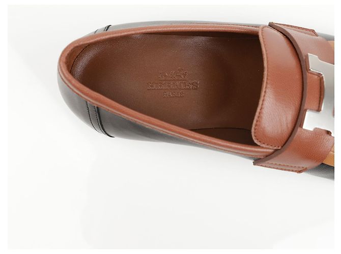 Mocassini Royal Hermès in pelle marrone - vista 12