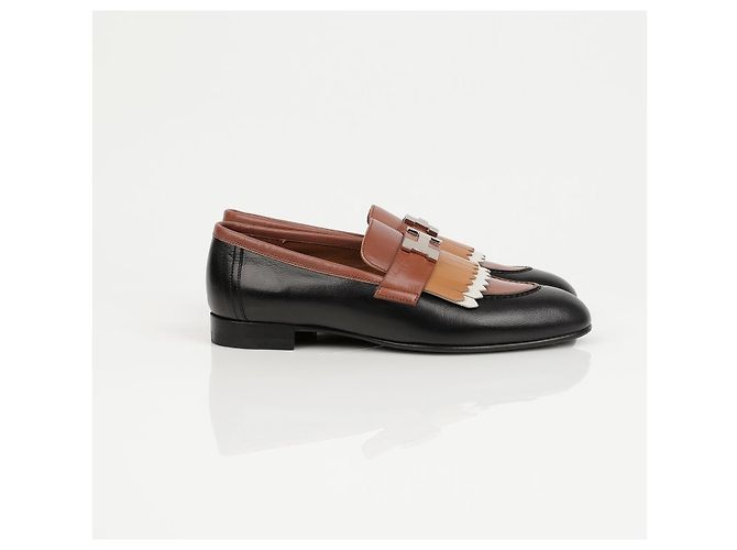 Mocassini Royal Hermès in pelle marrone - vista 3
