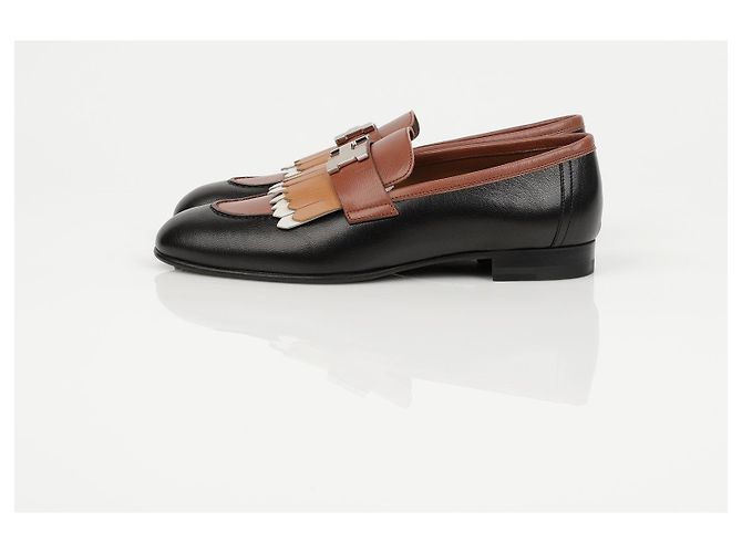 Mocassini Royal Hermès in pelle marrone - vista 5