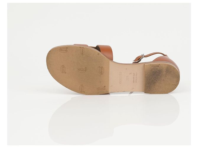 Hermès Sandali da donna Santorini in vitello Gold - vista 10