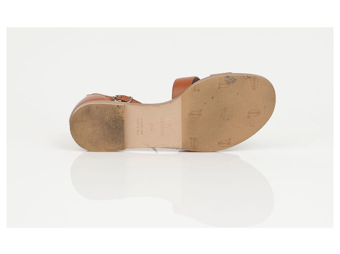 Hermès Sandali da donna Santorini in vitello Gold - vista 11