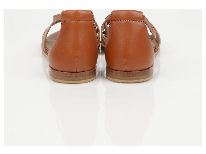 Hermès Sandali da donna Santorini in vitello Gold - vista 7