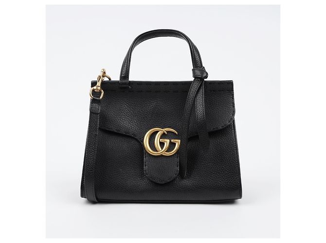 Gucci Borsa a spalla Mini Tote GG Marmont Nera - vista 2