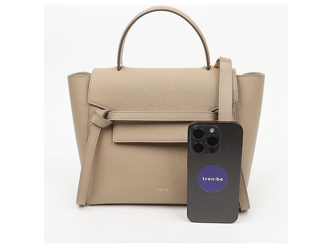 Belt Bag Céline Micro Beige Leder Beuteltasche und Schultertasche - Ansicht 10