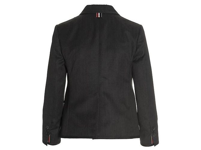 Thom Browne Gabardine-Wolljacke Grau - Ansicht 2