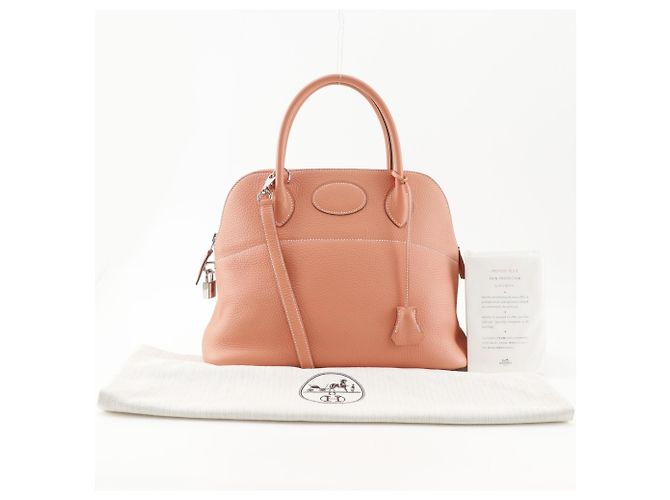 Hermès Borsa Hermes Bolide 31 in Crevette Pink - vista 12