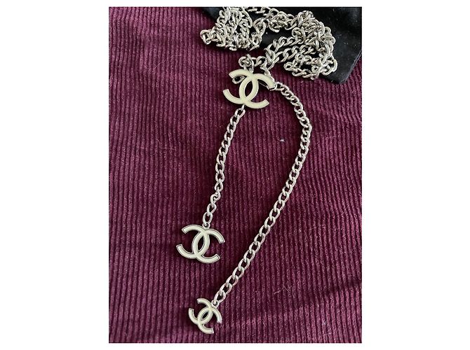 CHANEL Kettengürtel Sautoir mit weißen CC-Logos - Ansicht 2