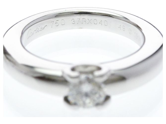 Cartier Platin-Diamant-Solitärring - Ansicht 5