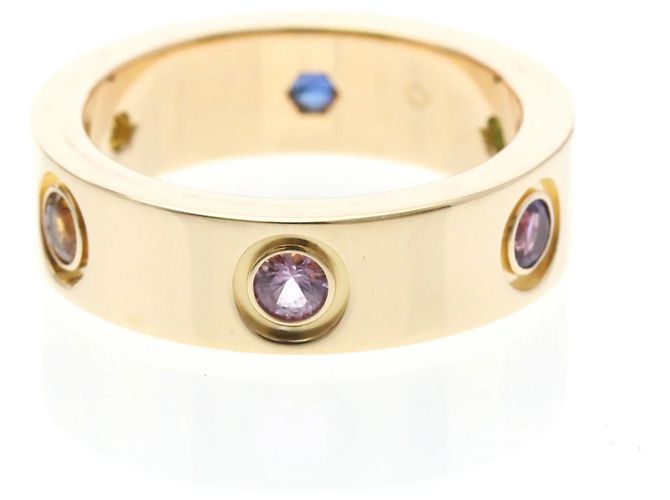 Anello Cartier Love Multistone in Oro Rosa - vista 2