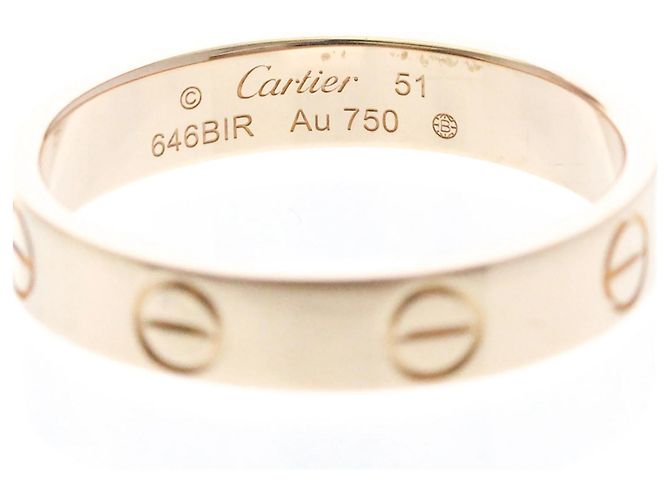 Anello Cartier Mini Love in oro rosa - vista 5