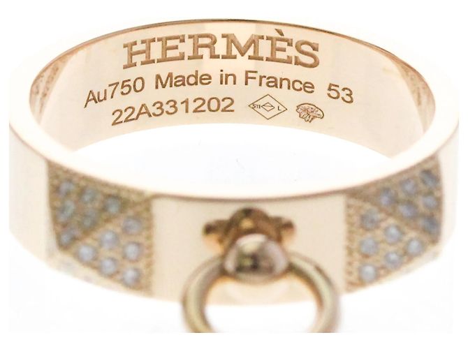 Hermès Hermes Collier Diamond Ring in Pink Gold - vista 5